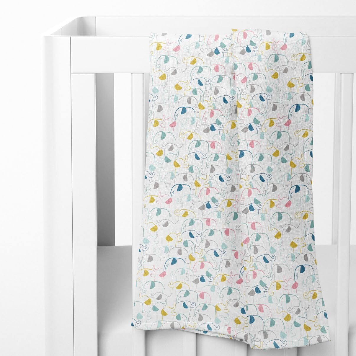 Haus & Kinder Eleflora Collection 100% Cotton Muslin Baby Swaddles Wrap For Newborn Baby, Size 100Cm X 100Cm, Pack Of 5 (Ditsy Bloom, Floral,Dots, Elephant, Pineapple, Multicolor)