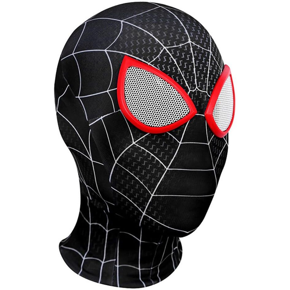 Fancyku 3D Spider-Man Mask, Spiderman Masks Spider Man Cosplay Costumes Superhero Lenses, Superhero Costume Mask For Adult Kids, Role Play Superhero Masks For Halloween Masquerade Cosplay (Black)