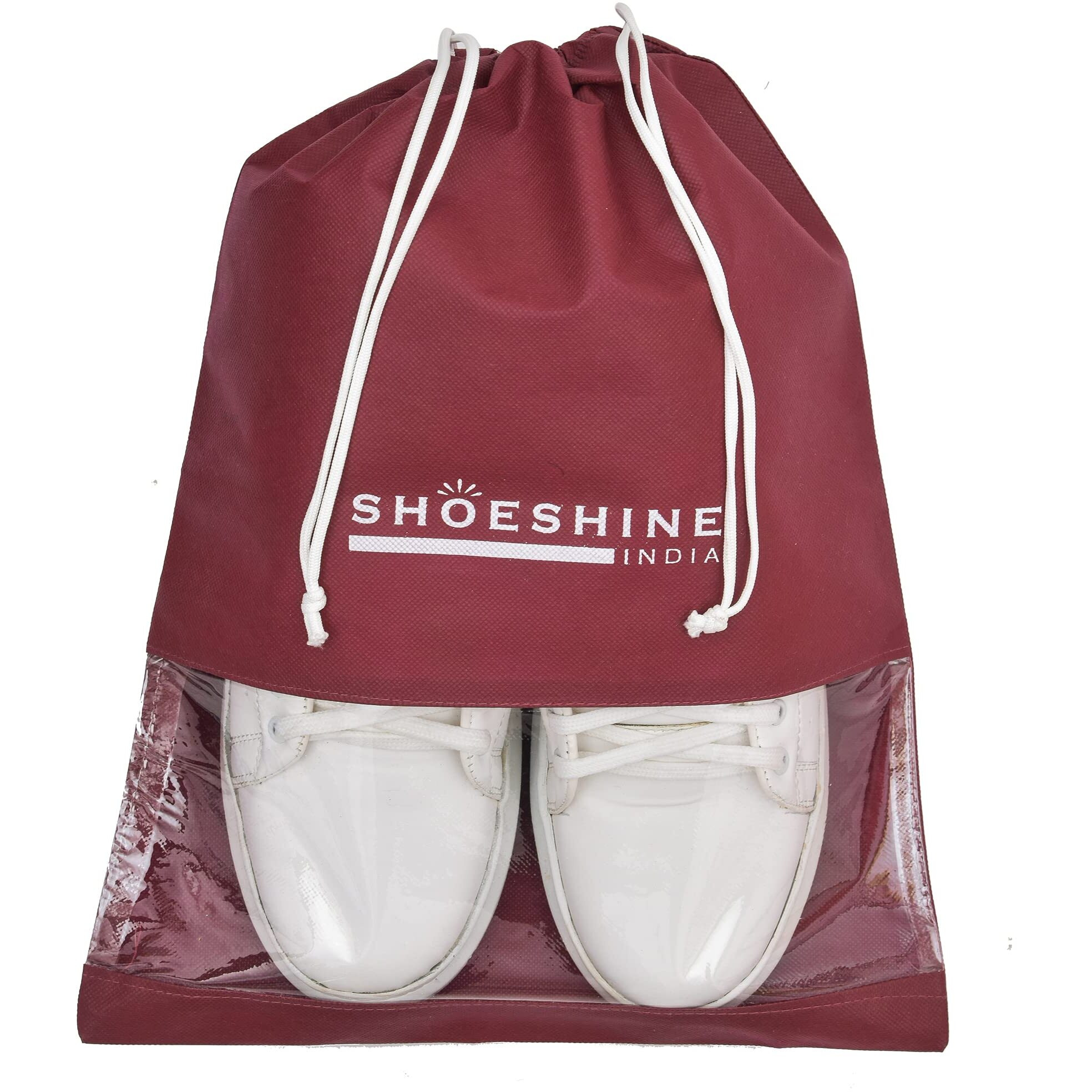 Shoeshine Shoe Bag For Storage Shoes For Men And Women Travel Essentials Shoe Cover And Shoe Bags Pouches Transparent Shoe Bag For Travel Or Accessories - Pack Of 6 Shoe Pouch