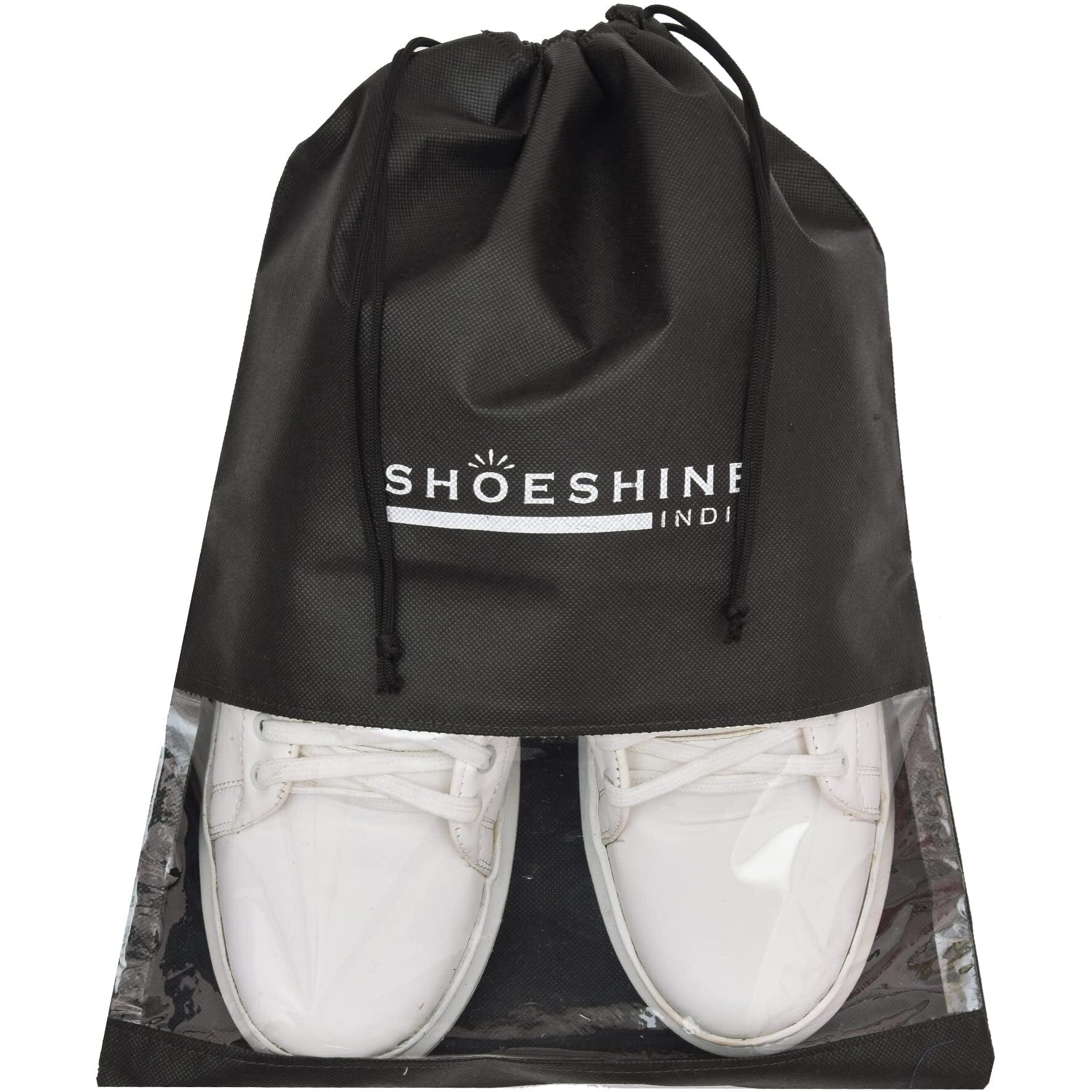 Shoeshine Shoe Bag For Storage Shoes For Men And Women Travel Essentials Shoe Cover And Shoe Bags Pouches Transparent Shoe Bag For Travel Or Accessories - Pack Of 6 Shoe Pouch