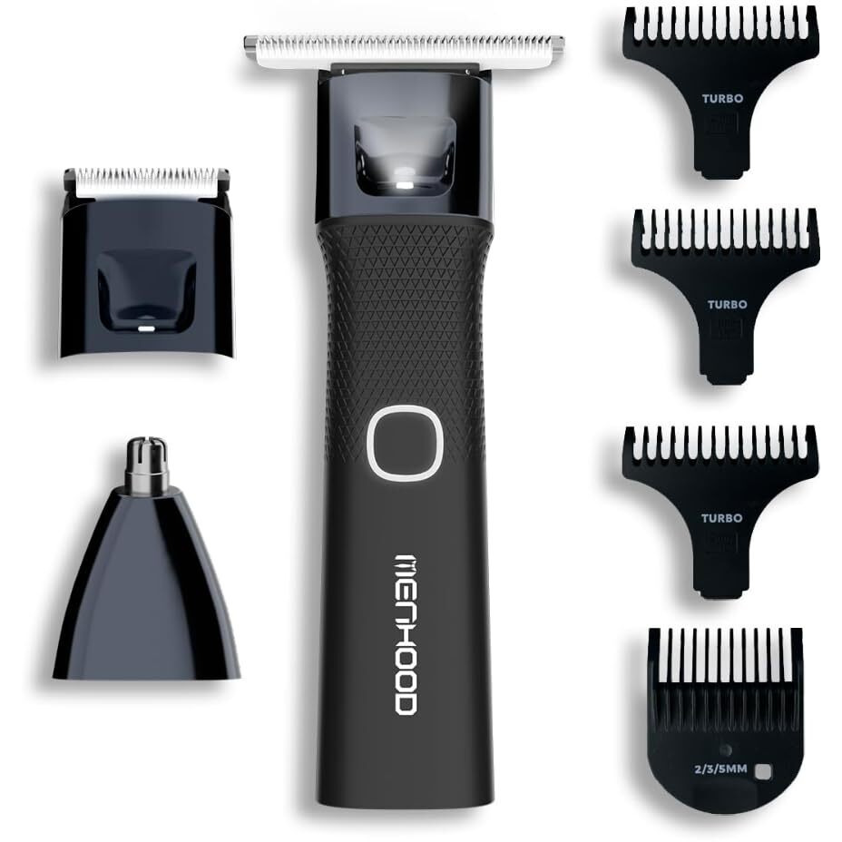 Menhood Grooming Trimmer Ultra For Men Multi-Purpose Trimmer For Groin,Body,Ear&Nose,Beard Hair|Rechargeable|Waterproof|Fast Charging|Cordless|180 Min Run-Time|Precise Trimming,Battery Powered