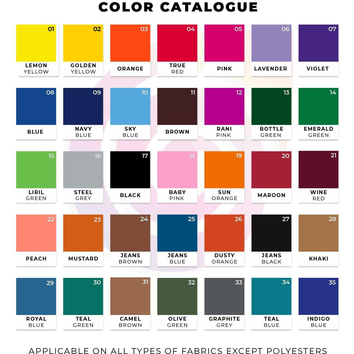 Kadam Pakka Rang Fabric Dye For Clothes Permanent, Cloth Dye Powder, Fabric Dye Clothes, Dye For Faded Jeans, 5 Sachets Of Shade 17 Black Colour & 5 Sachets Of Dyfix Color Fixer