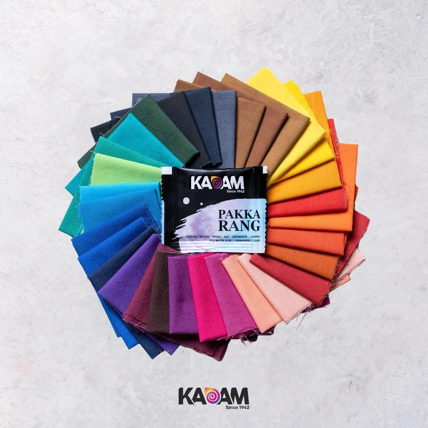 Kadam Pakka Rang Fabric Dye For Clothes Permanent, Cloth Dye Powder, Fabric Dye Clothes, Dye For Faded Jeans, 5 Sachets Of Shade 17 Black Colour & 5 Sachets Of Dyfix Color Fixer