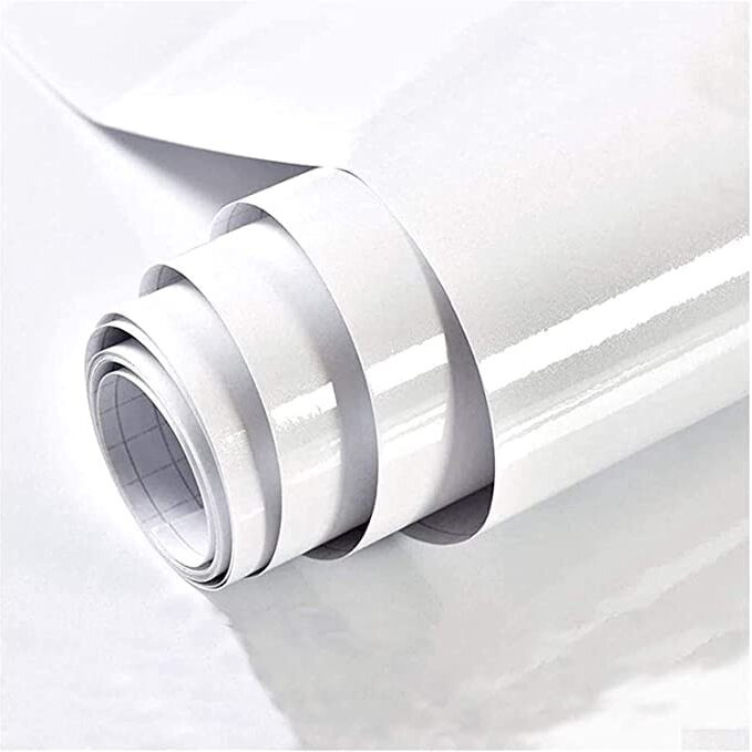Nareval Marble Wallpaper Forkitchen Cabinets Plain White Marble Wallpaper For Home And Kitchen Wallpaper Kitchen Oil-Proof Film Thick Self Adhesive Waterproof Wallpaper ( Size 60*200 Cm) (Plain White J1)