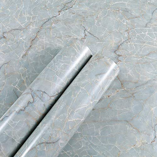 Nareval Gray Marble Wallpaper Kitchen Wallpaper For Furniture Self Adhesive Wallpaper Kitchen Wallpaper Oil Proof Waterproof Wallpaper For Walls Kitchen Wallpaper Sticker ( Size 60*200 Cm) (Gray Marble J2)