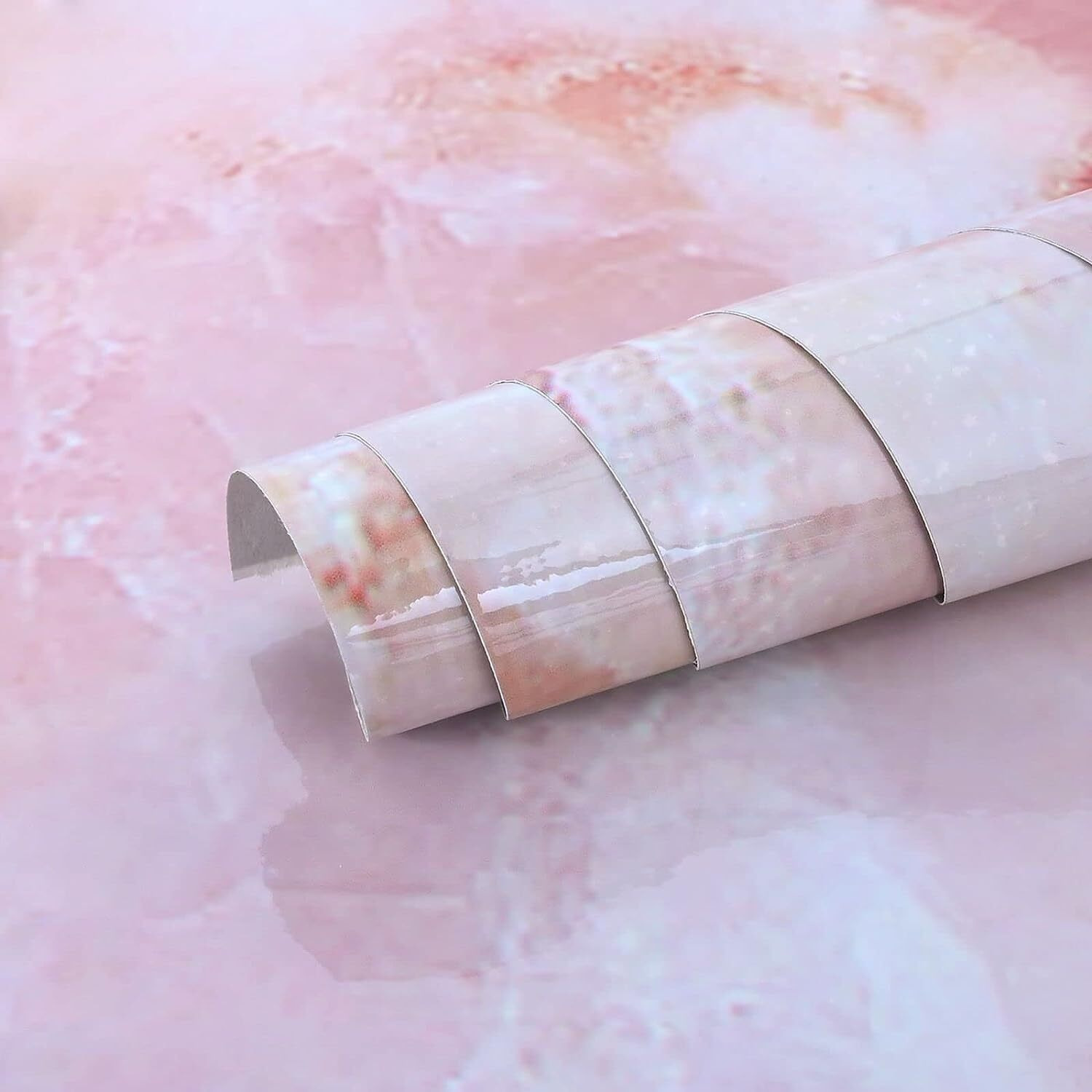Nareval Pink Marble Wallpapr Wallpaper For Kitchen Kitchen Wallpaper Oil Proof Waterproof Furniture Kitchen Wallpaper Pink Color Wallpaper Self Adhesive Wallpaper Marble Wallpaper ( Size 60*200 Cm) (Pink Marble J2)