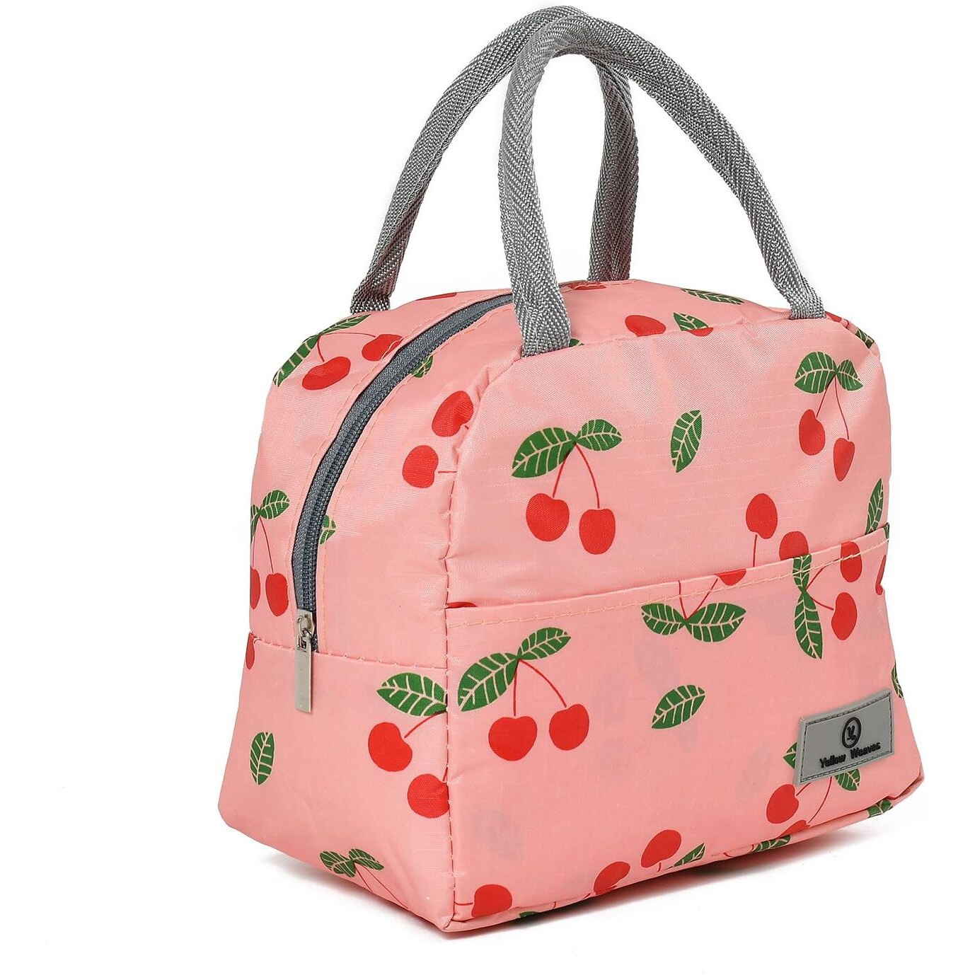 Yellow Weaves Insulated Travel Lunch/Tiffin/Storage Bag For Office, College & School Polyester, Regular Size (Pink), 0.5 Litres