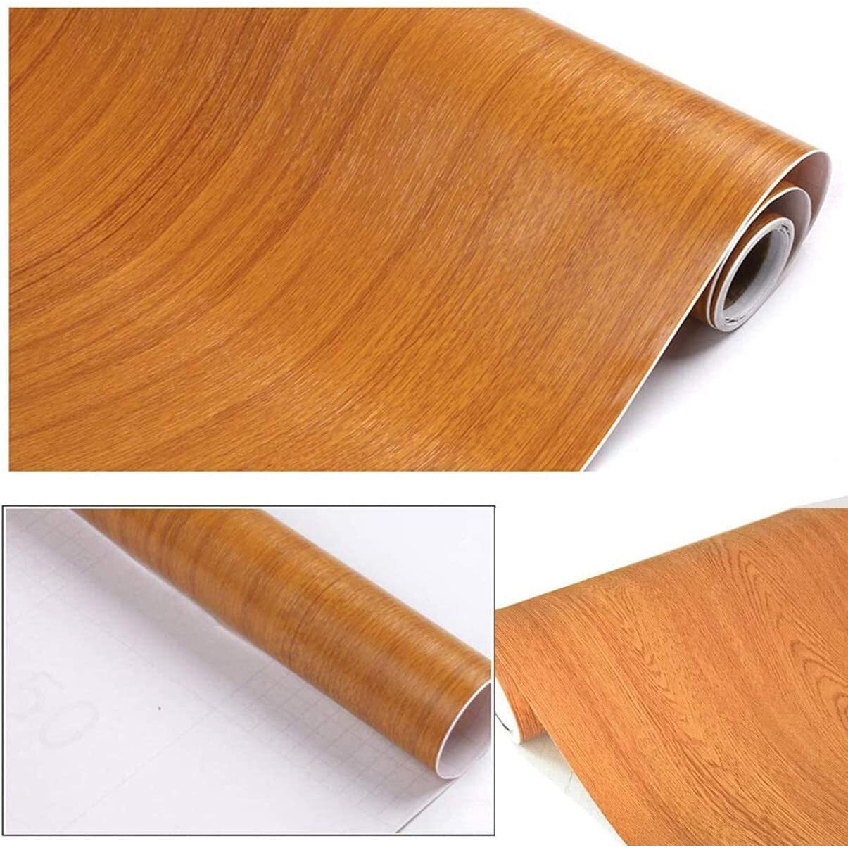 Narval Marble Wllpaper Granite Waterproof Walpaper Self Adhesive Gloss Vinyl Film Decorative Self Adhesive Paper For Countertops Furniture Wallpaper Shelf Paper Marble Effect (Light Wood Y2)