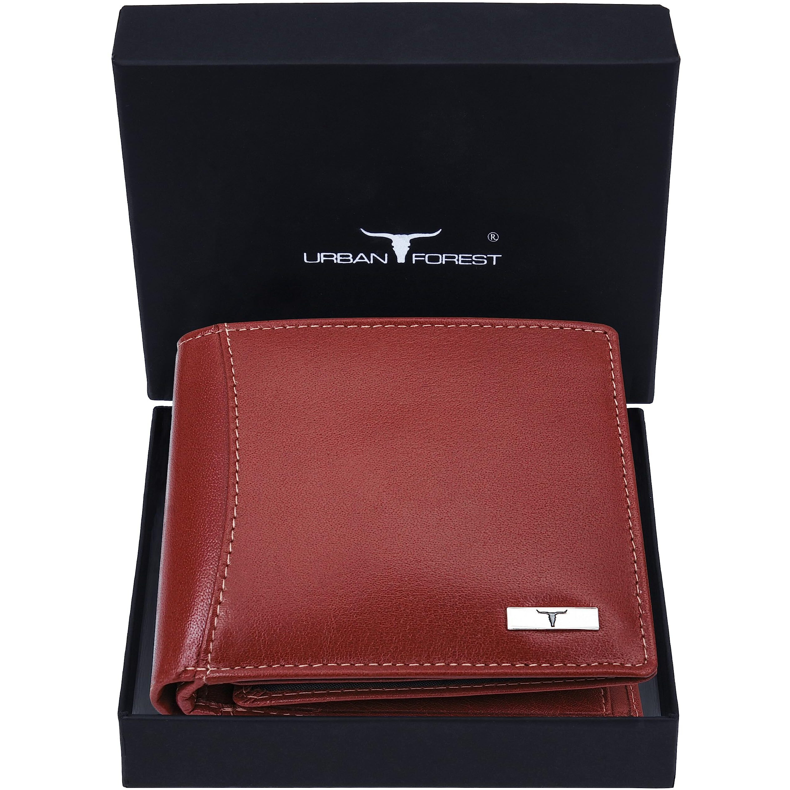 Urban Forest Oliver Aniline Red Leather Wallet For Men