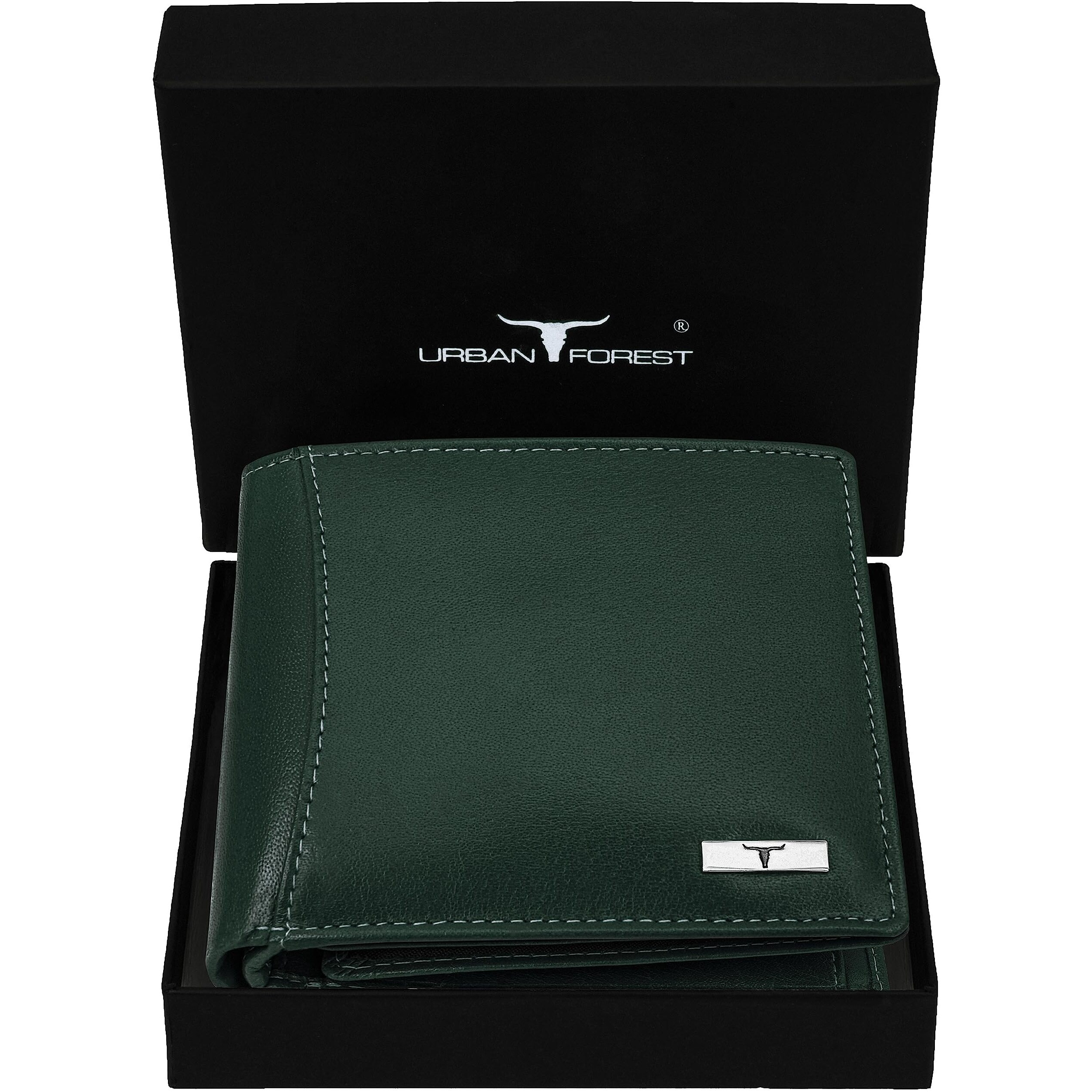 Urban Forest Oliver Aniline Green Leather Wallet For Men