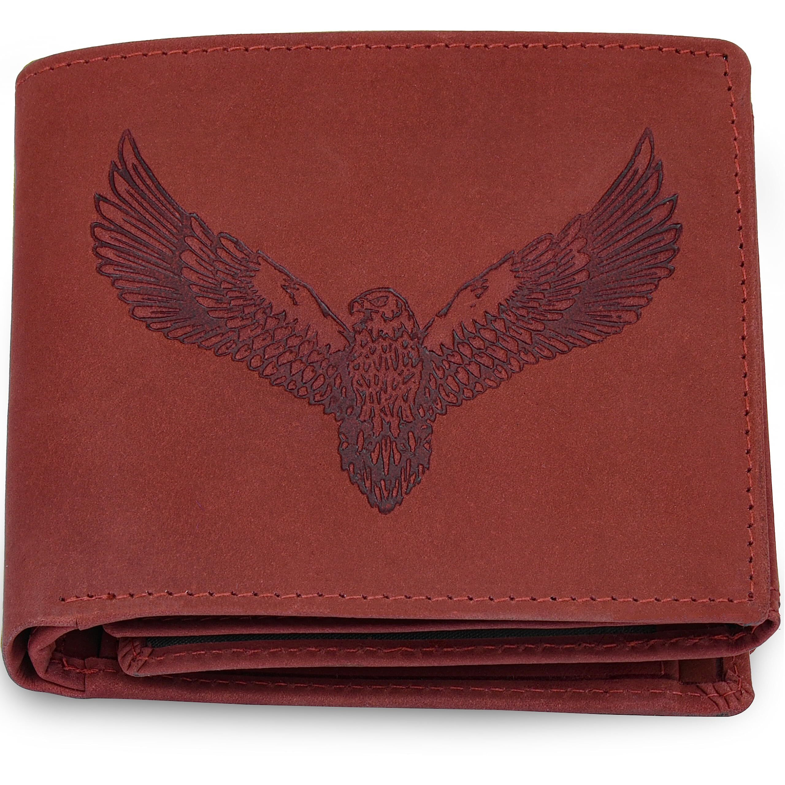 Urban Forest Zeus Vintage Red Leather Wallet For Men