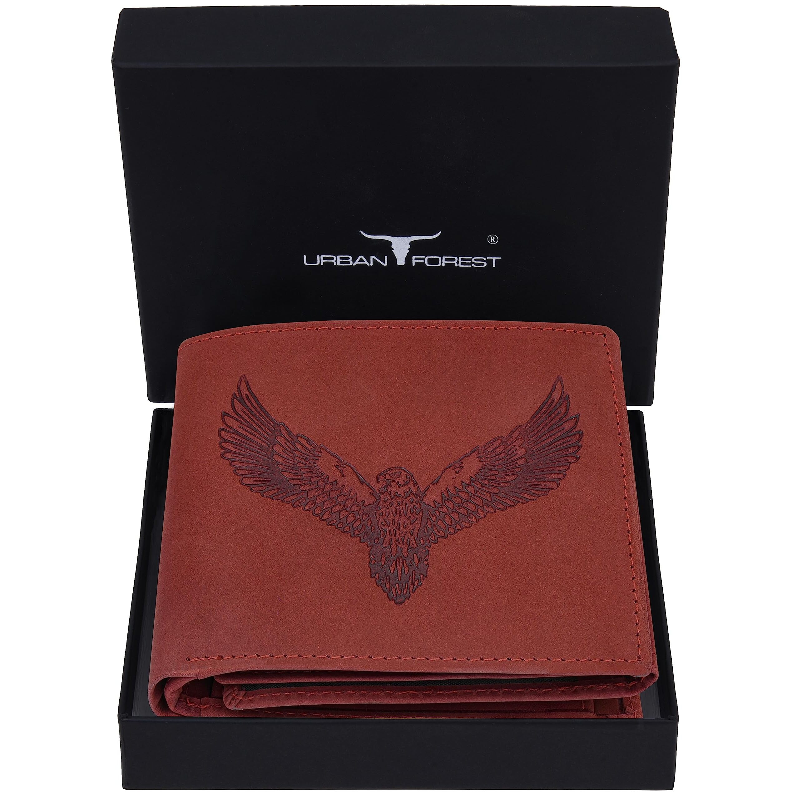 Urban Forest Zeus Vintage Red Leather Wallet For Men