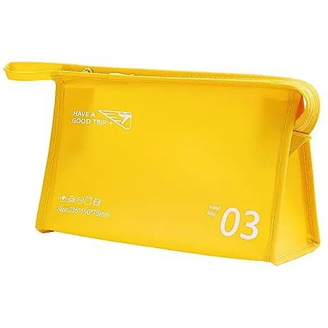 House Of Quirk Toiletry Bag For Women Travel Macaron Jelly Toiletry Bag Travel Makeup Bag Hanging Toiletry Bag For Men Toiletry Bags (Yellow)