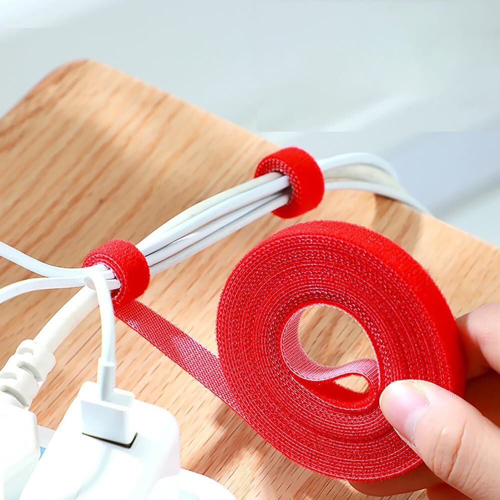 Bowiemall Ties Wire Straps 5Pcs Adjustable Cord Cable Organizer 1 Meter Data Strap Tie Cords For Home Office Desk Accessories