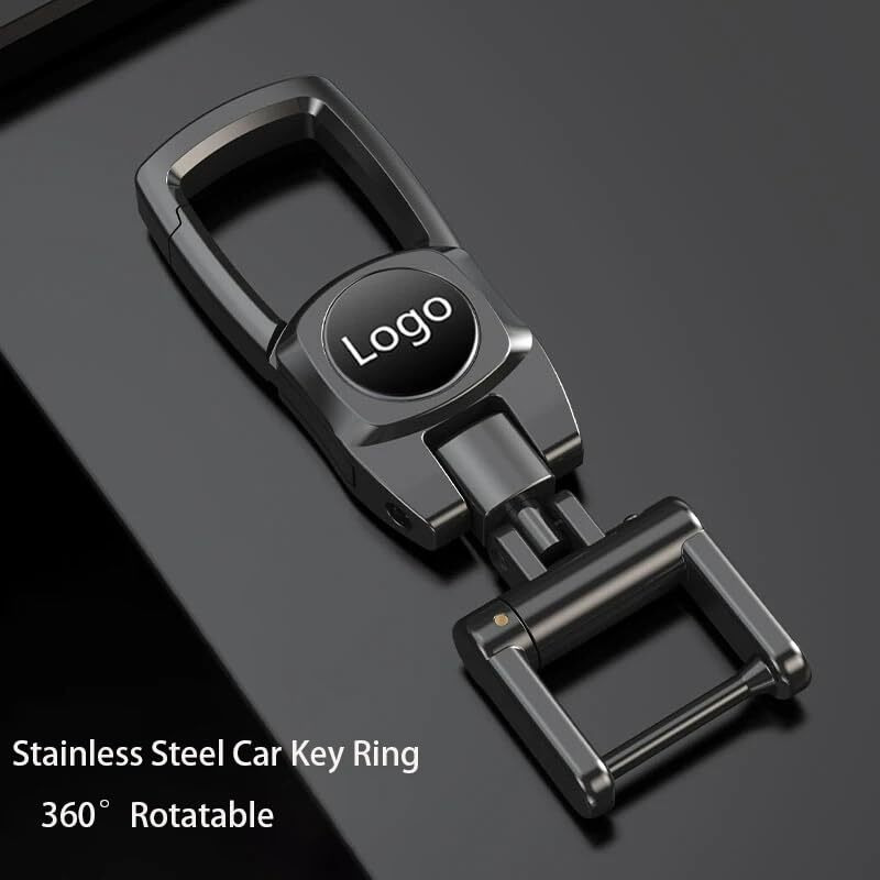 Contacts Heavy Duty Stainless Steel Key Chain Compatible For New City Elevate Amaze Honda, Black
