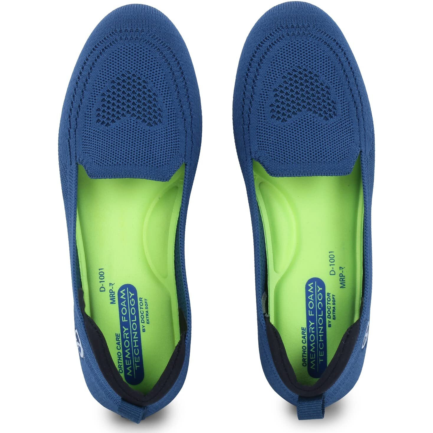 Doctor Extra Soft Flexible Memory Foam Women's Shoes For Walking Gym Training,Casual, Sports,Slip-On,Lightweight Lace Up Athletics Slipon Running Sneaker For Ladies And Girls D-1003-T.Blue-2 Uk