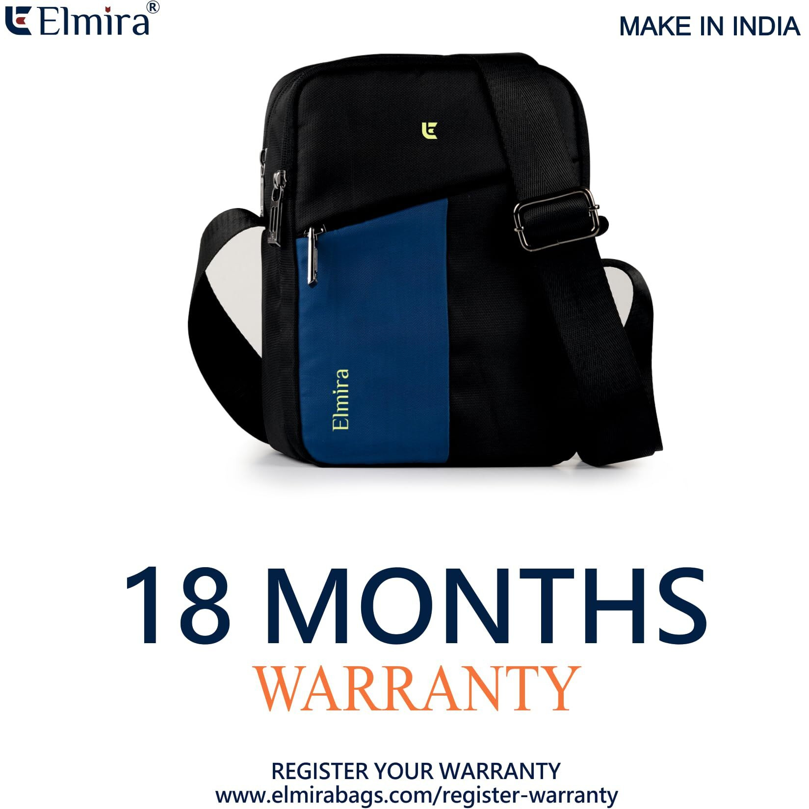 Elmira Sling Bag For Men & Women - Crossbody Side Bags, Shoulder Messenger For Travel & Daily Use, Fits Tablet, Passport, Cash & Ipad, Boys Small Size For Chest Or Hand Carry