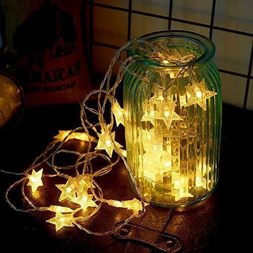 Desidiya 16 Star String Lights For Indoor Outdoor Decoration (Small Star-3 Meter, Yellow)