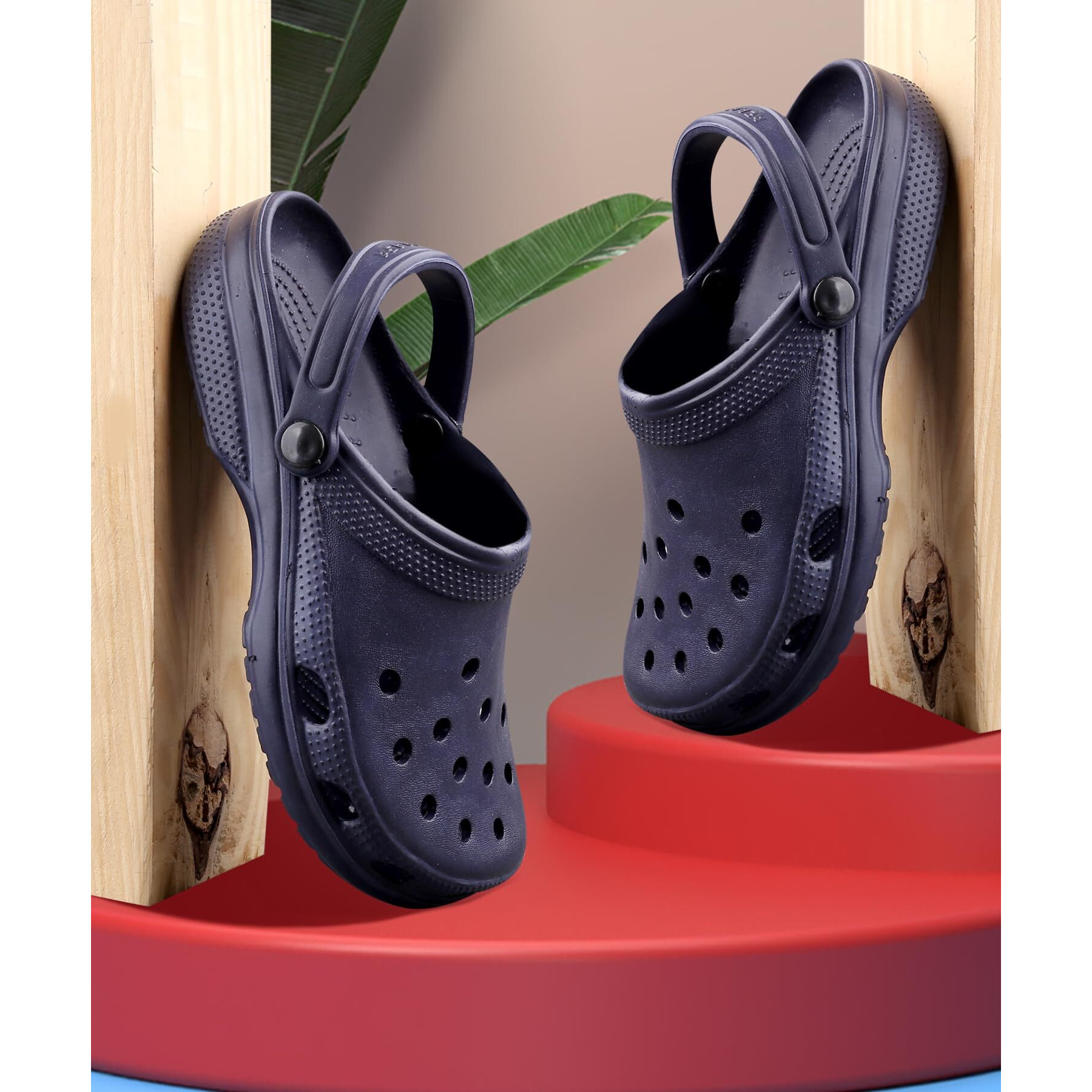 Kraasa Clogs For Women And Girls| Comfortable Lightweight Clogs For Women Navy Uk 8