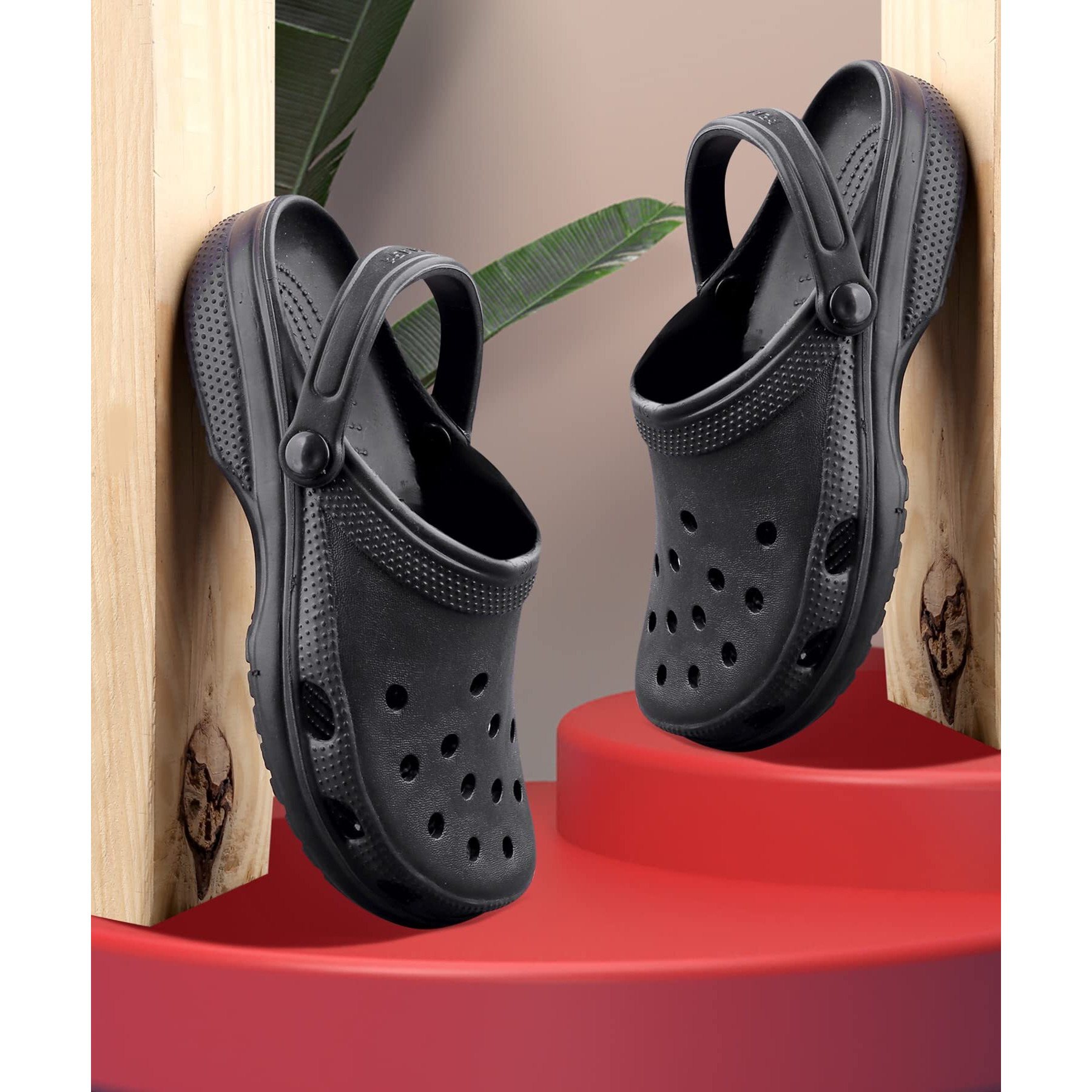 Kraasa Clogs For Women And Girls| Comfortable Lightweight Clogs For Women Black Uk 8
