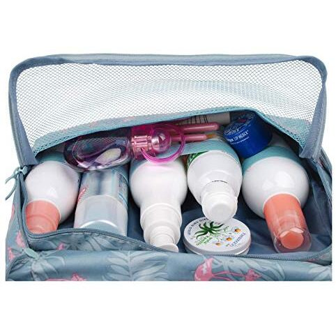 Petrice Toiletry Bag, Travel Kit, Toiletry Bag For Women, Travel Kit For Women, Travelling Bag For Women, Travel Essentials For Women, Accessories Organizer For Women Blue 25X10X18 Cm