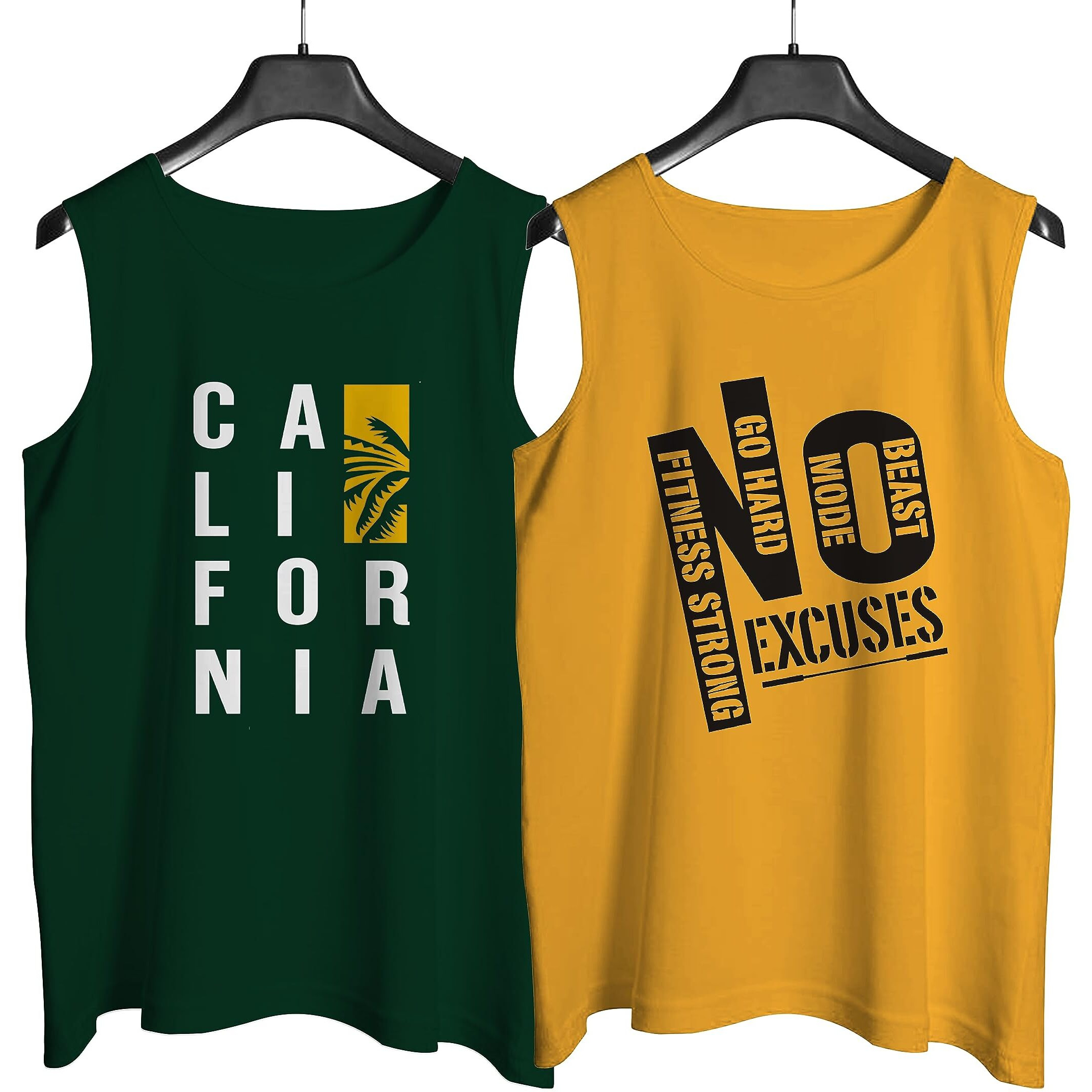 Teex Designer Men Vest Versatile Cotton Sando/Baniyan/Ganji For Boys - Perfect For Gym Workouts, Vacations, And Beaches (In, Alpha, L, Regular, California Bottle Green, Mustard)