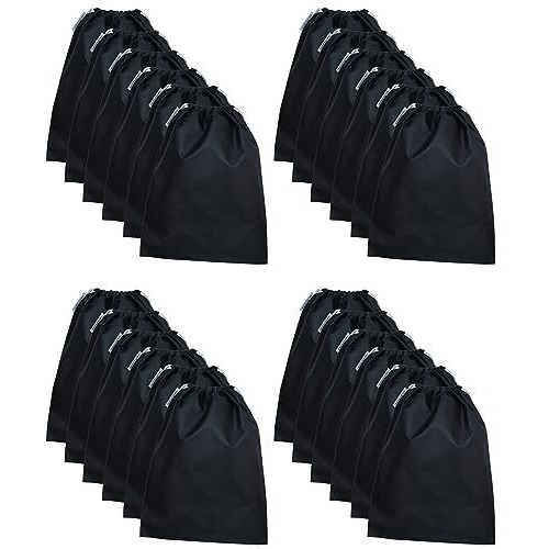 Shoeshine Nylon Shoe Bag (Pack Of 24) Washable & Reusable Shoe Pouch For Men & Women Travel Shoes Storage Covers