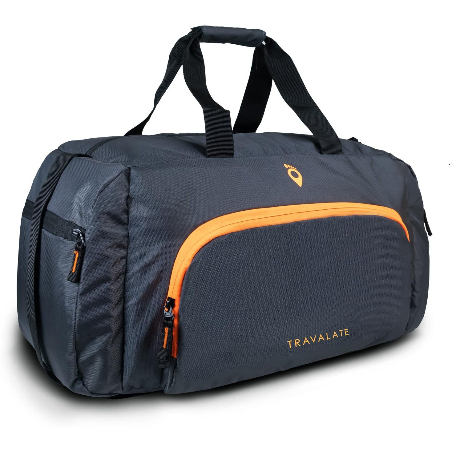 Travalate Travel Duffle Luggage Bag Organizer | Multi Pocket Ultra-Light| Polyester 45 Litre | Men And Women | 22 X 12 X 11 Inch (Grey)