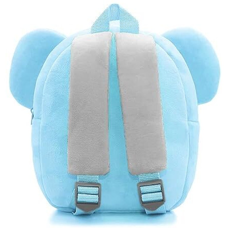 Frantic Kids Soft Animal Cartoon Travelling School Bag Soft Plush Backpacks Boys Girls Baby For 2 To 5 Years Baby/Boys/Girls Nursery, Preschool, Picnic (Skyelephant)