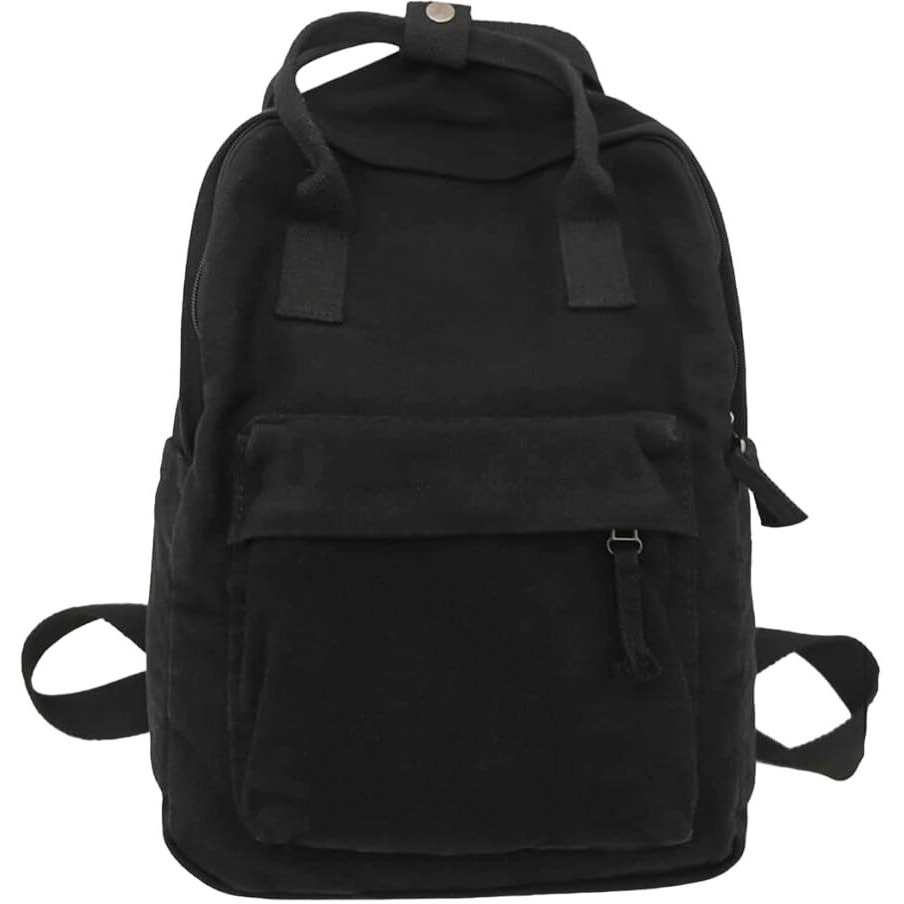 Glowic Unisex's Backpack For Men & Women, Lightweight Student, Casual Shoulder Bag With Drawstring Travel Daypack (Wbag-82) (Black)