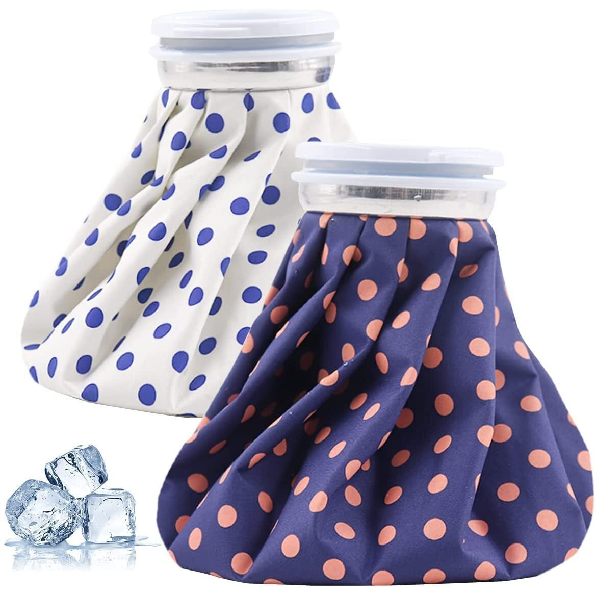 Hot Water Bag Lumony Care 9" Inch Ice Bag For Pain Relief Cold Hot Water Bag Ice Pack Bag For Pain Relief Cold Water Bag For Pain Relief First Aid Sports Injury Neck Knee For Pain Relief And Cold Therapy Comes With Leak-Free Closure (Pack Of 2)