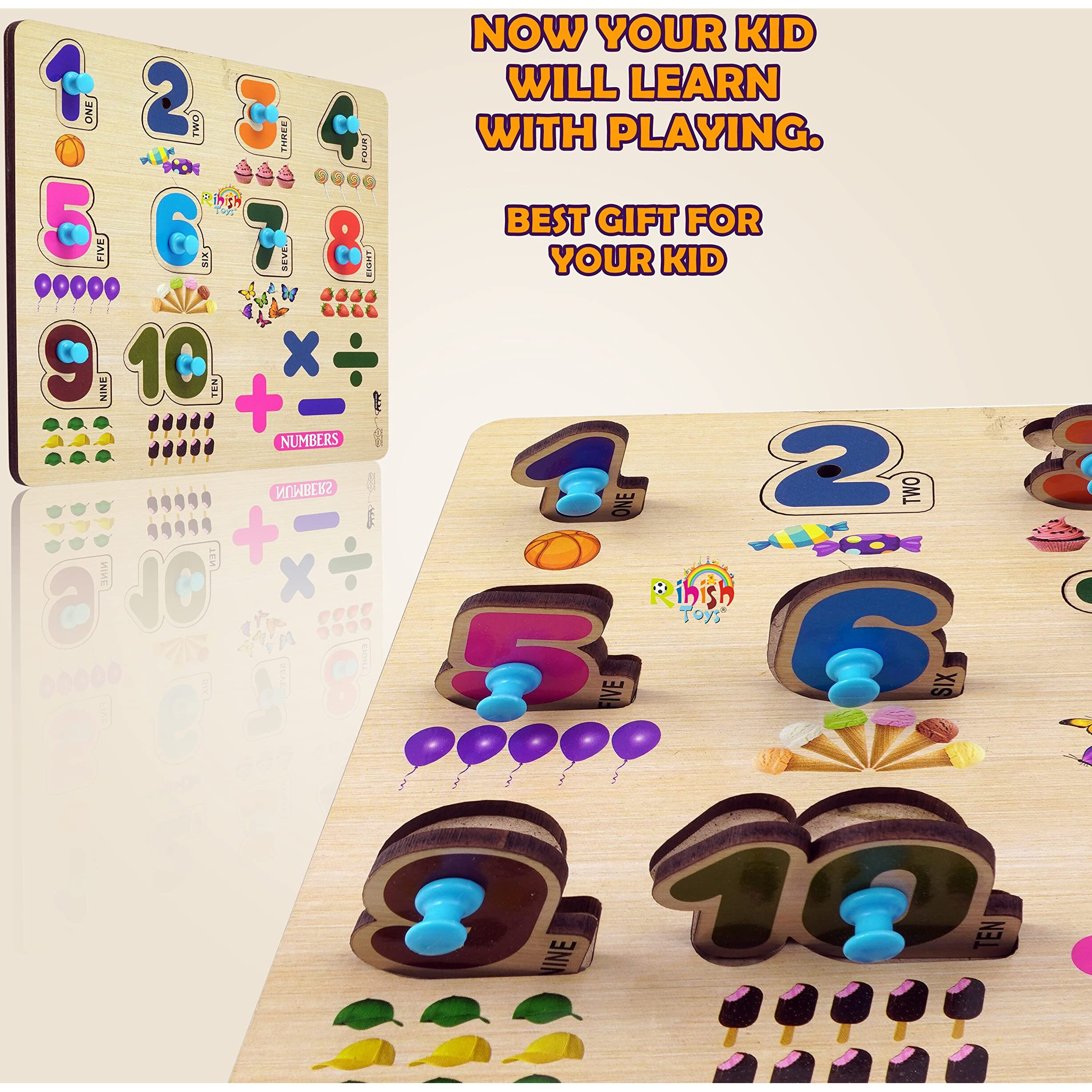 Lefan Colorful Wooden Puzzle Toy For Kids Jigsaw Puzzles For Adults Baby Learning Educational Toys Board Game (Abcd + Body Parts + Number)