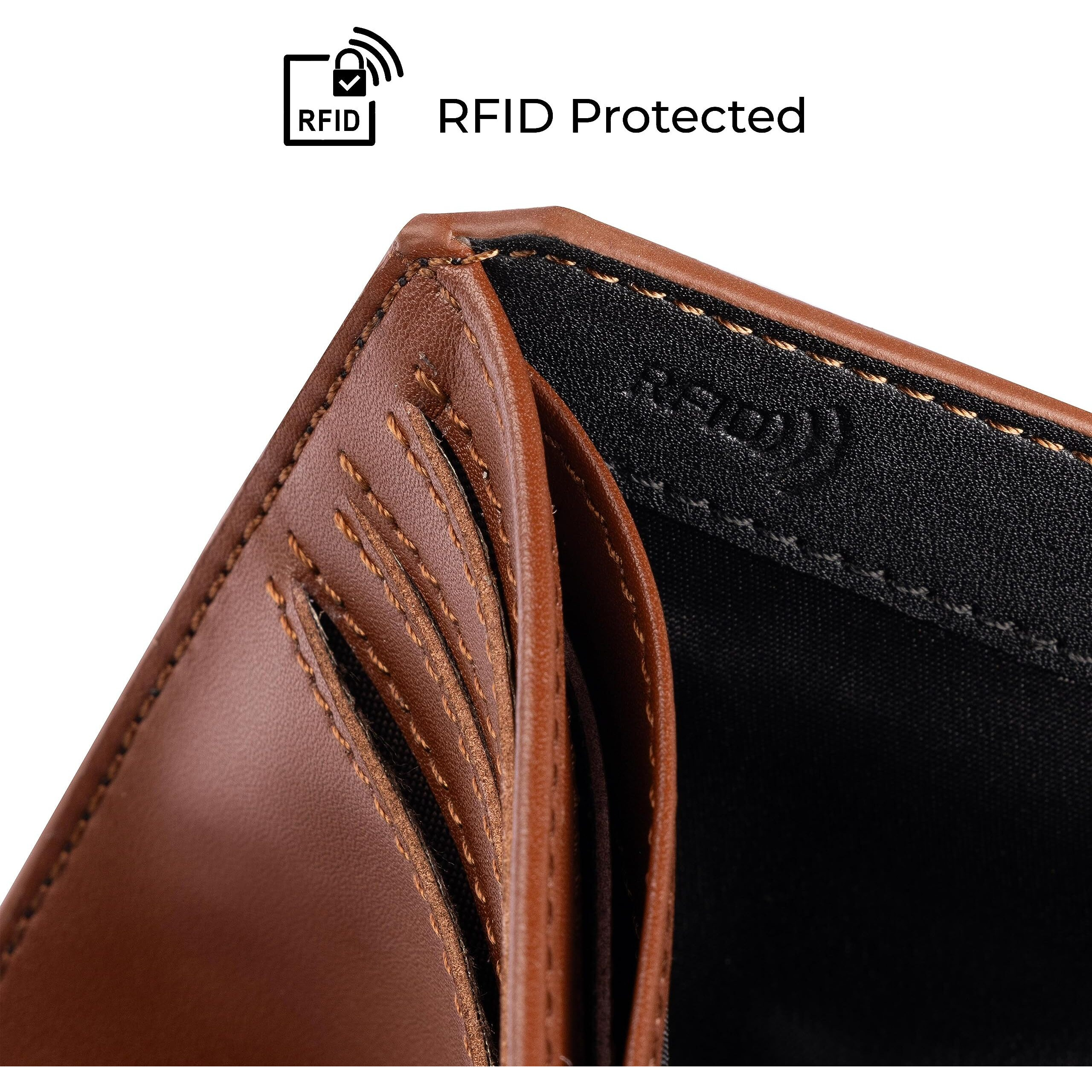 Scarters Faux Leather Abundance Wallet For Men | Rfid Protected | Mindful Microfibre | 6 Card Slots & 2 Hidden Pockets | 15 Month Warranty (Black)