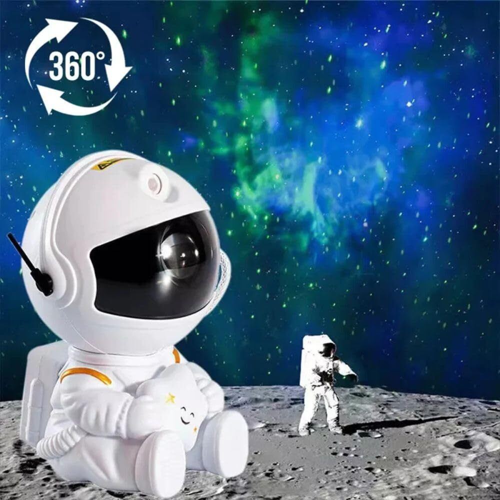 Desidiya Star Projector Galaxy Projector Remote Control-360 Adjustable Timer Kids Sitted Astronaut Nebula Night Light,Gaming Room,Home & Party Corded Electric - Polycarbonate,Led,Multicolor