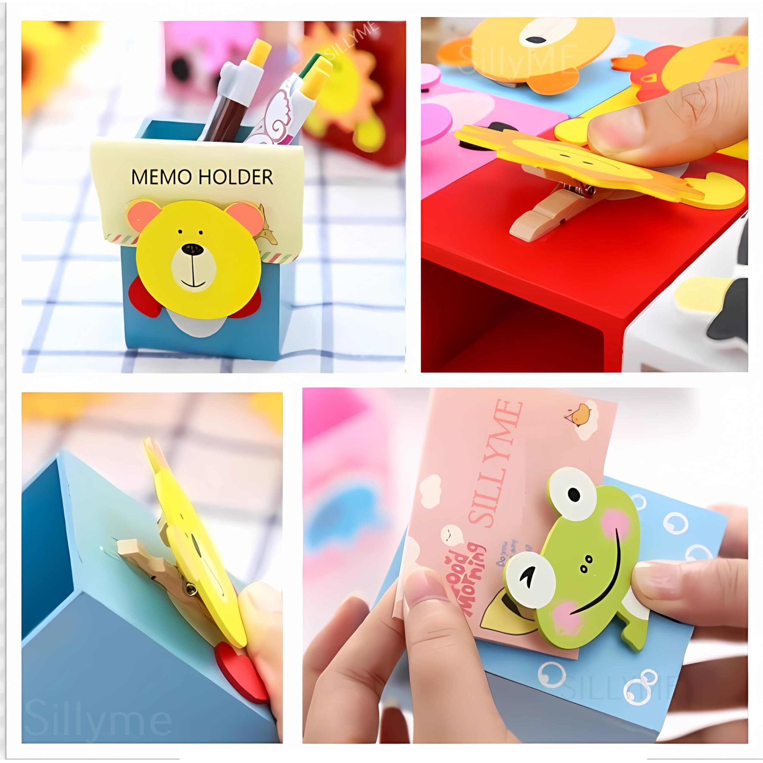 Sillyme Wooden Pencil Box Return Gifts Birthday Party For Kids - 6Pcs | Birthday Return Gifts For Kids | Cute Animal Theme Stationery Placer Eco Friendly Bday Returns Gift Item In Bulk, Multicolor