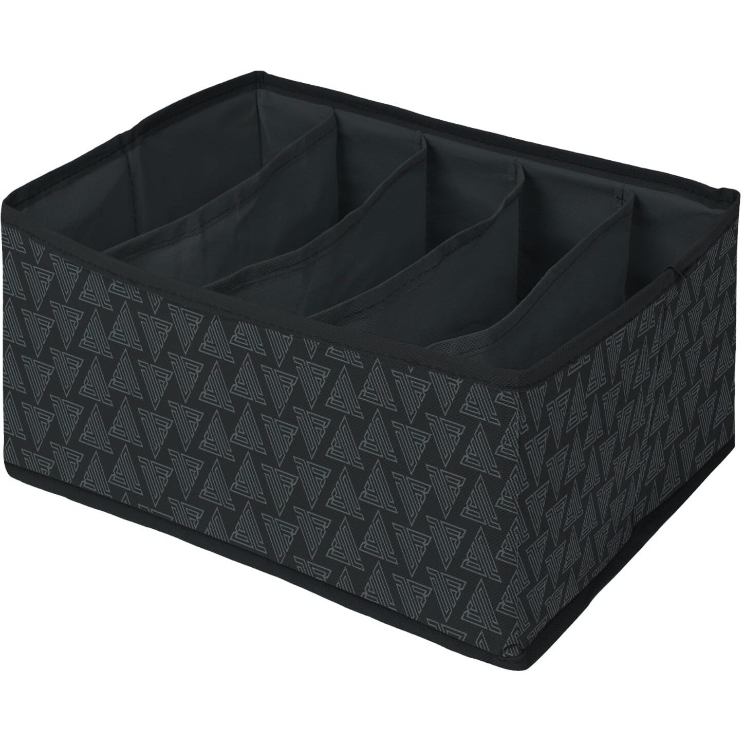 Double R Bags Clothes Drawer Organizer For Jeans,Wardrobe Clothes Organizer For Folded Clothes,Clothes Storage Organizer For Jeans,Sweater,Dresses,T-Shirts. (Black Print, Pack Of 3)