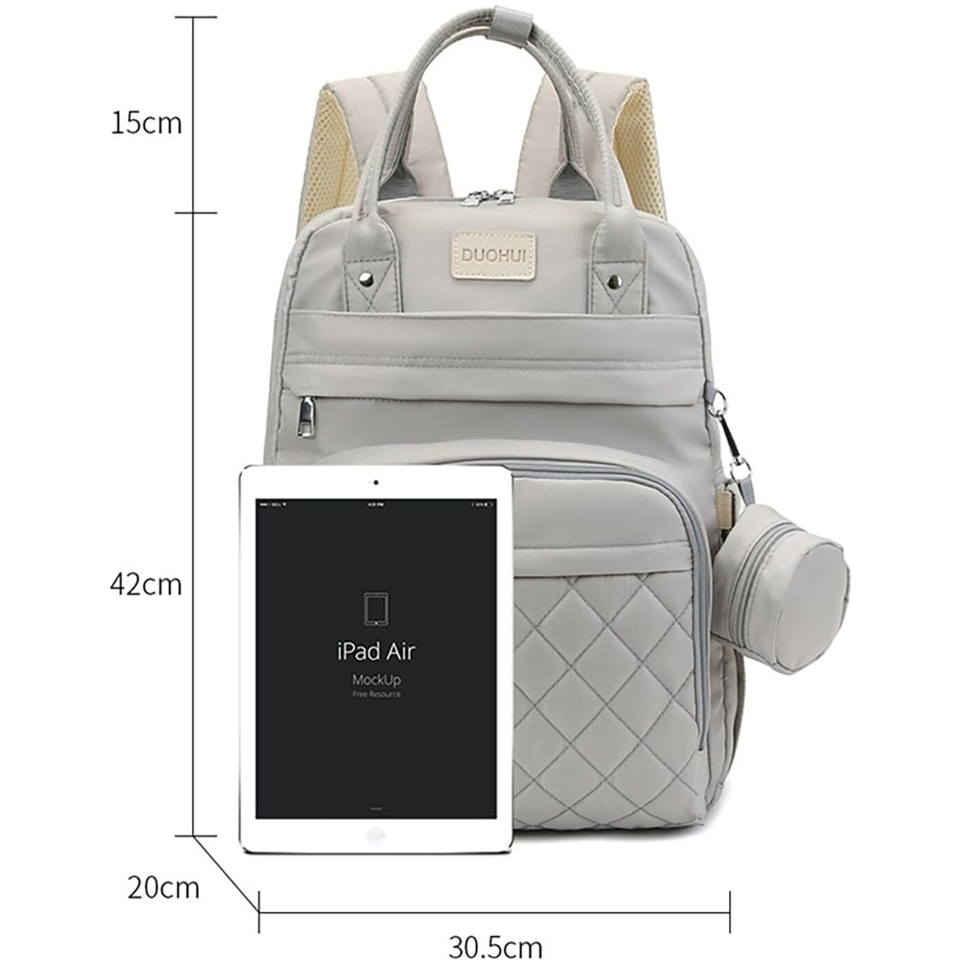 House Of Quirk Diaper Bag Maternity Backpack, Baby Girl Boy Diaper Bag For Dad Mom With Pacifier Case, Unisex Large Diaper Bag For Travel (Duhoi Black)