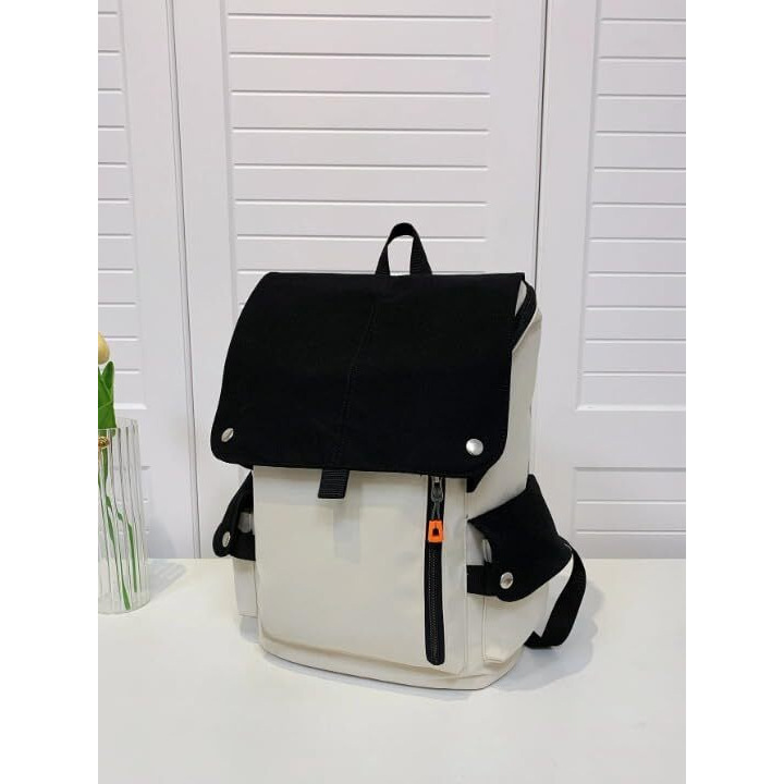 Glowic Unisex's Canvas Travel Daypack Drawstring Backpack Flip Retro Laptop Bag For Men Women(Wbag-65) Multicolor Medium (Wbag-85)