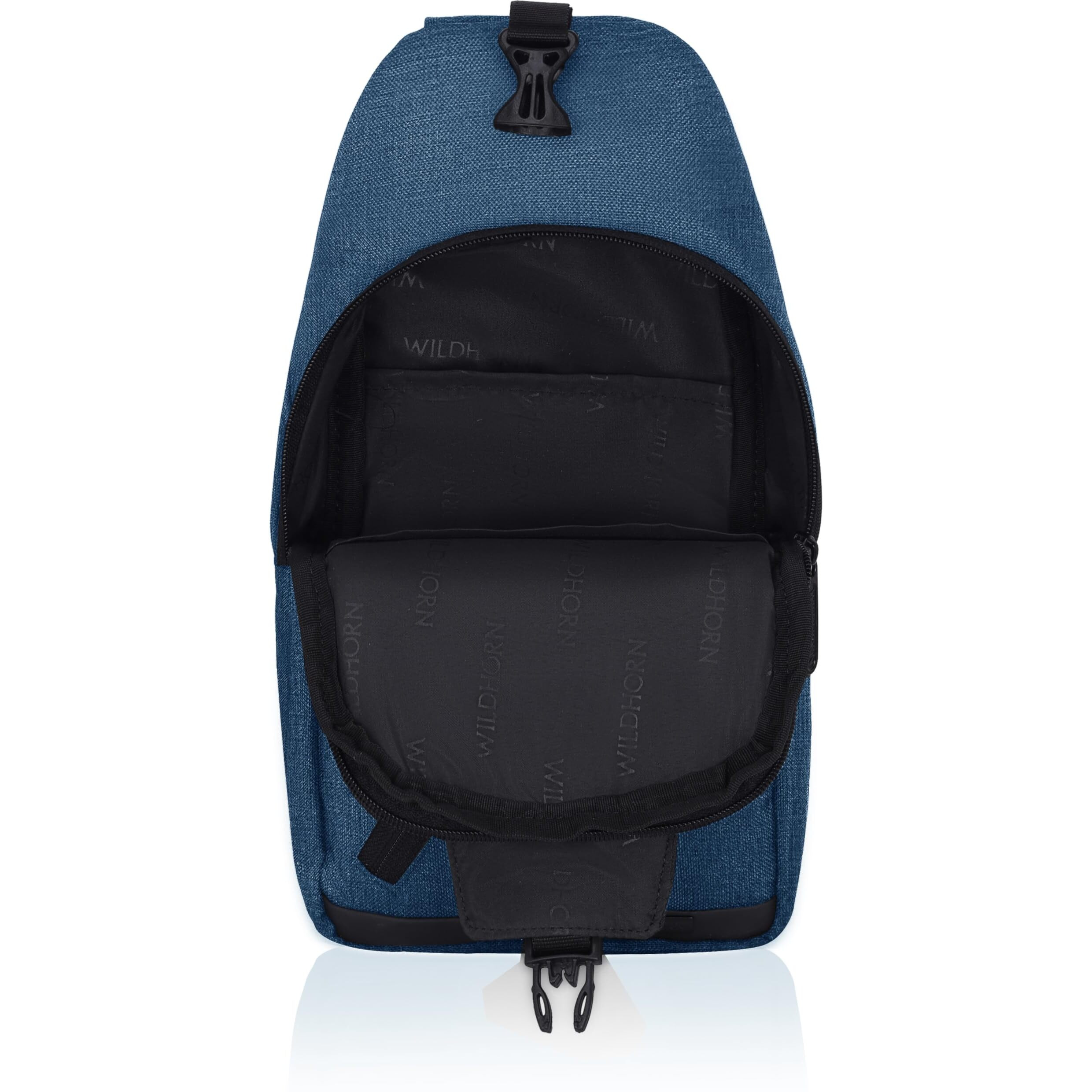 Wildhorn Sling Crossbody Bag For Men, Stylish Chest Shoulder Bag For Men & Women, Adjustable Strap For Commuting Travel Outdoor Activities (Blue Melange)