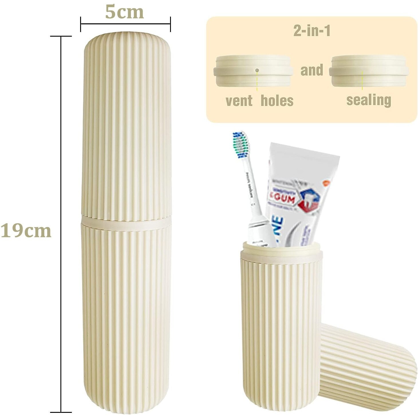 Oceanevo 9 Pcs Packing Cubes, Travel Luggage Organizer For Men And Women, Toiletry Bag, Packing Cubes For Travel With Tooth Brush Holder- Set Of 9 - Beige