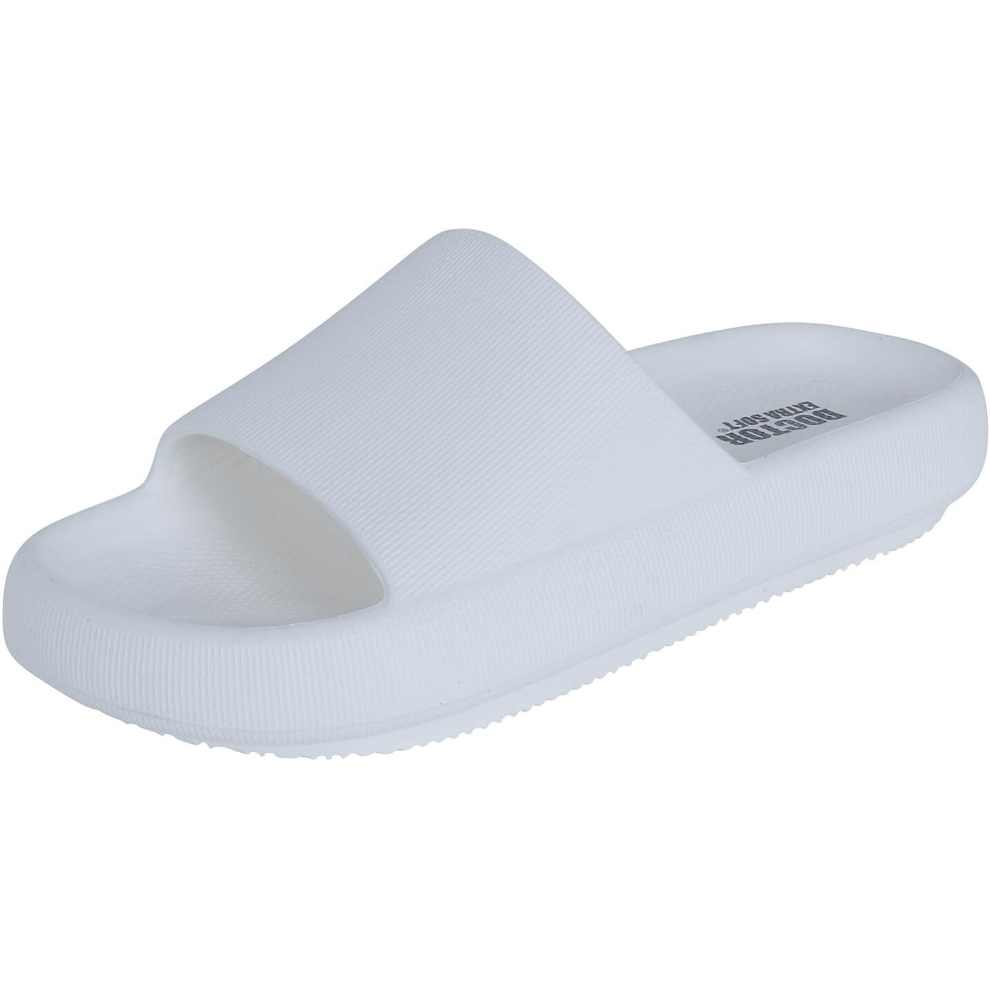 Doctor Extra Soft Men's Classic Slipper, White, 8 Uk
