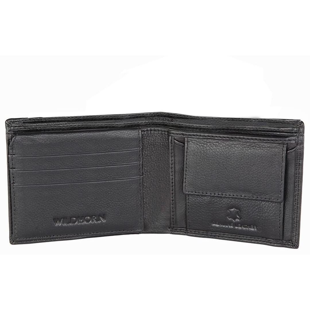 Wildhorn Leather Wallet Giftset For Men & Women - Black