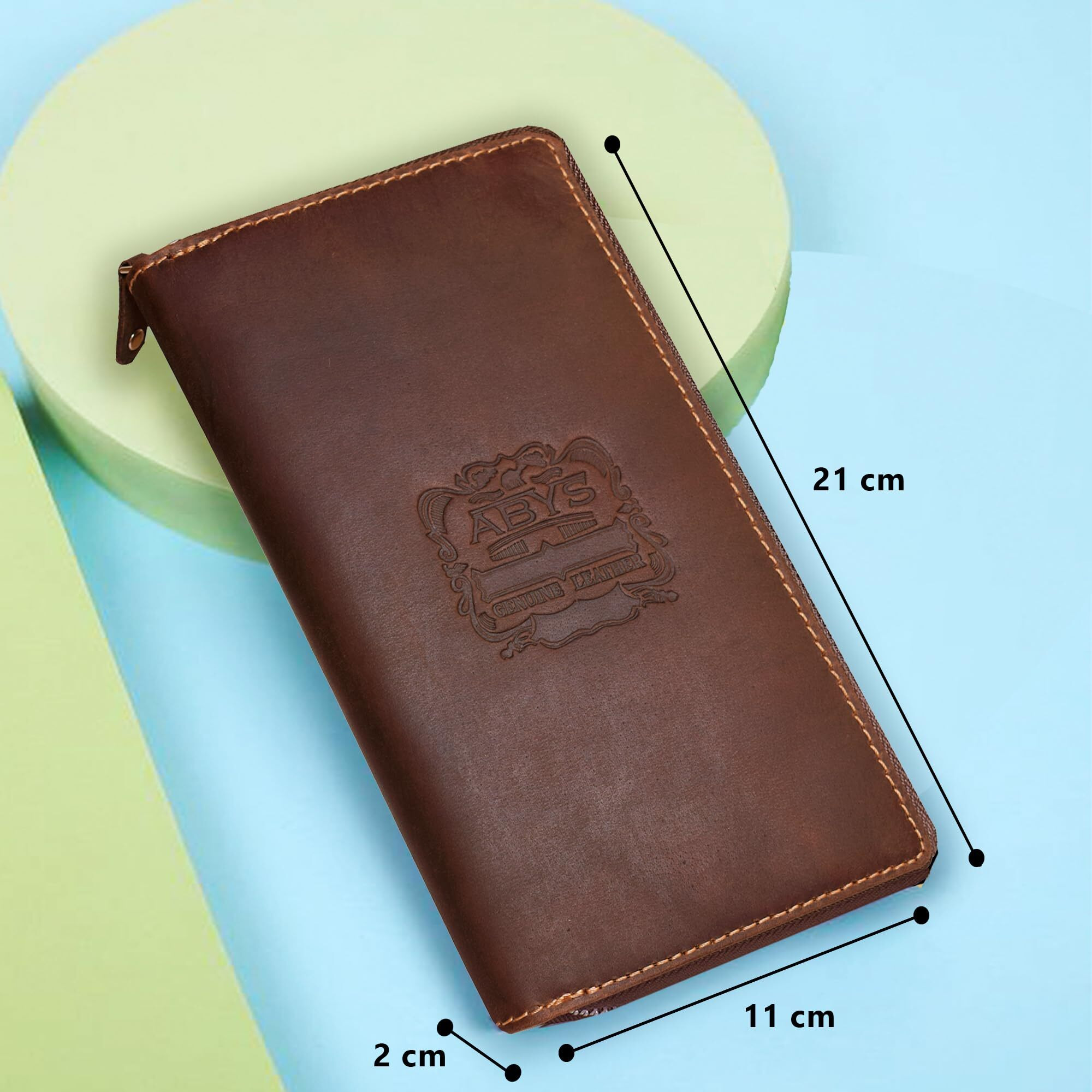 Abys Genuine Leather Rfid Protected 27 Slots Debit|Credit|Smart|Identity Card Holder For Men & Women (Brown)