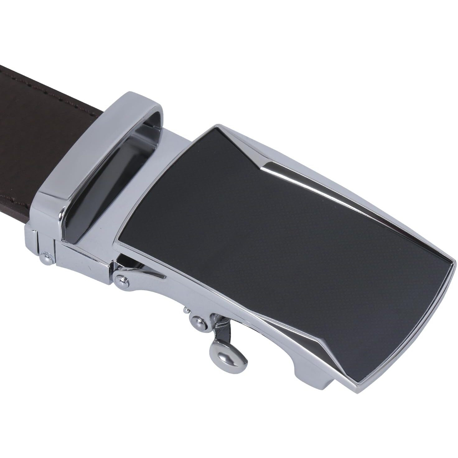 Labnoft Men's Auto Lock Pu Leather Belt (Brown, Belt-028-Ch-Brown-Xl)