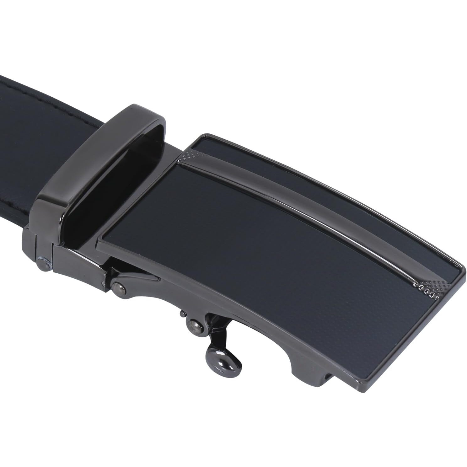 Labnoft Men's Auto Lock Pu Leather Belt (Black, Belt-012-Sg-Black-Xl)