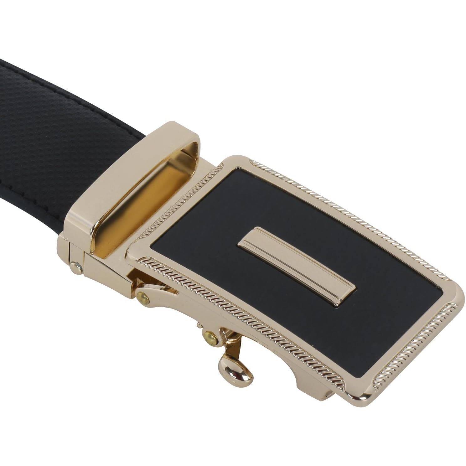 Labnoft Men's Pu Leather Auto Lock Belt (Black, Belt-003-Gl-Black)