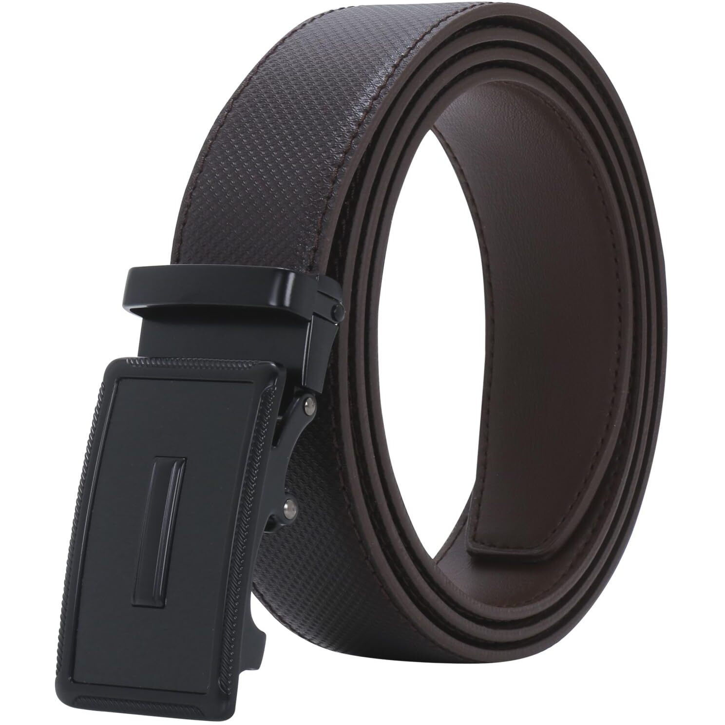 Labnoft Men's Pu Leather Auto Lock Belt (Brown, Belt-003-Tx-Brown-Xl)