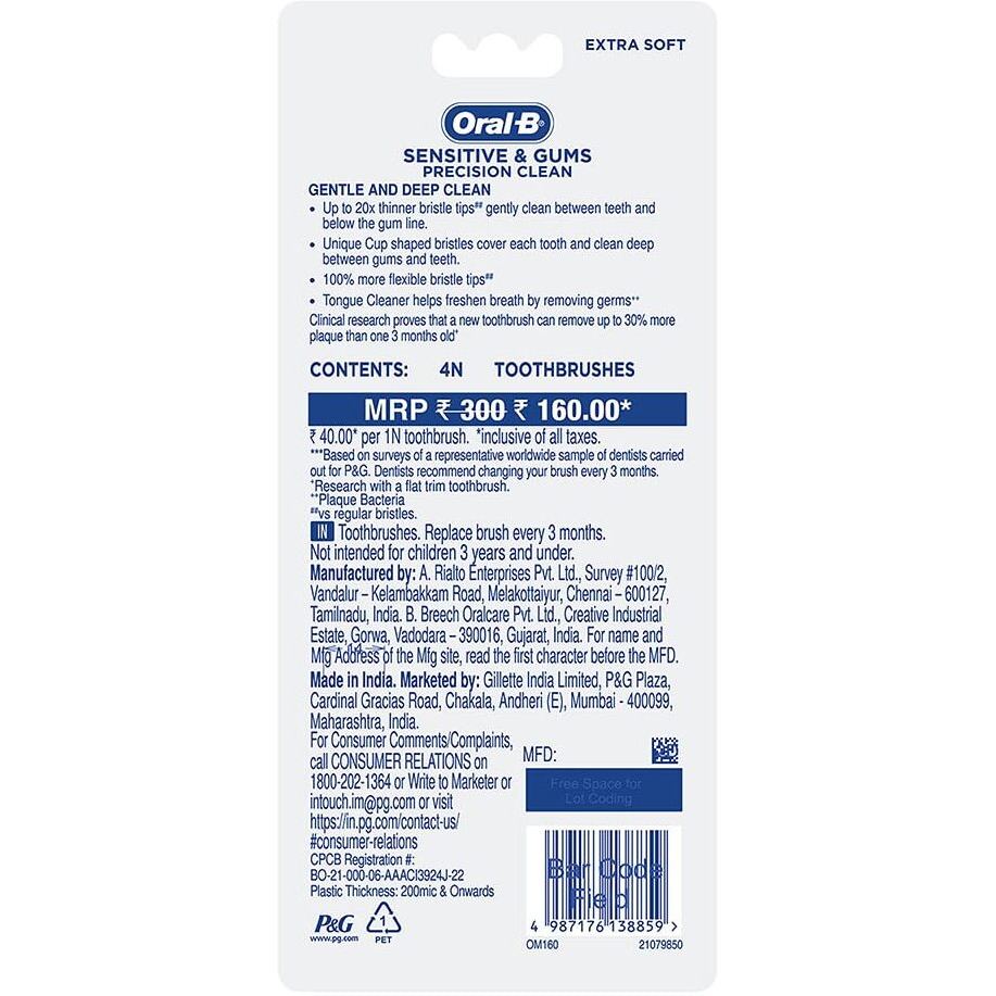 Oral B Ultrathin Sensitive Toothbrush