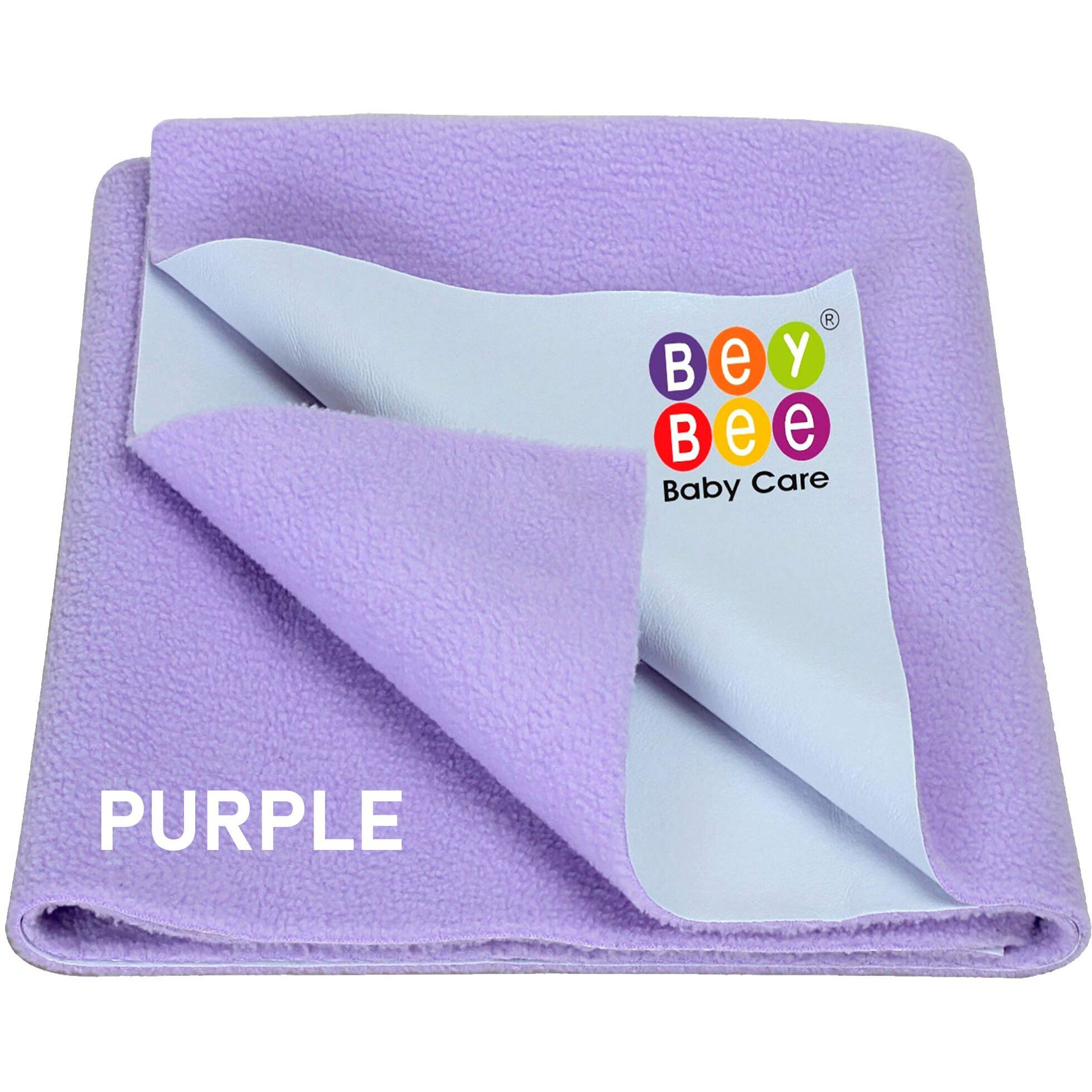 Beybee Waterproof Quick Dry Sheet For Baby| Bed Pad Anti-Piling Fleece Extra Absorbent Washable Matress Protector| Baby Bed Protector Sheet For Toddler Children, Small Size, 50X70Cm, Voilet