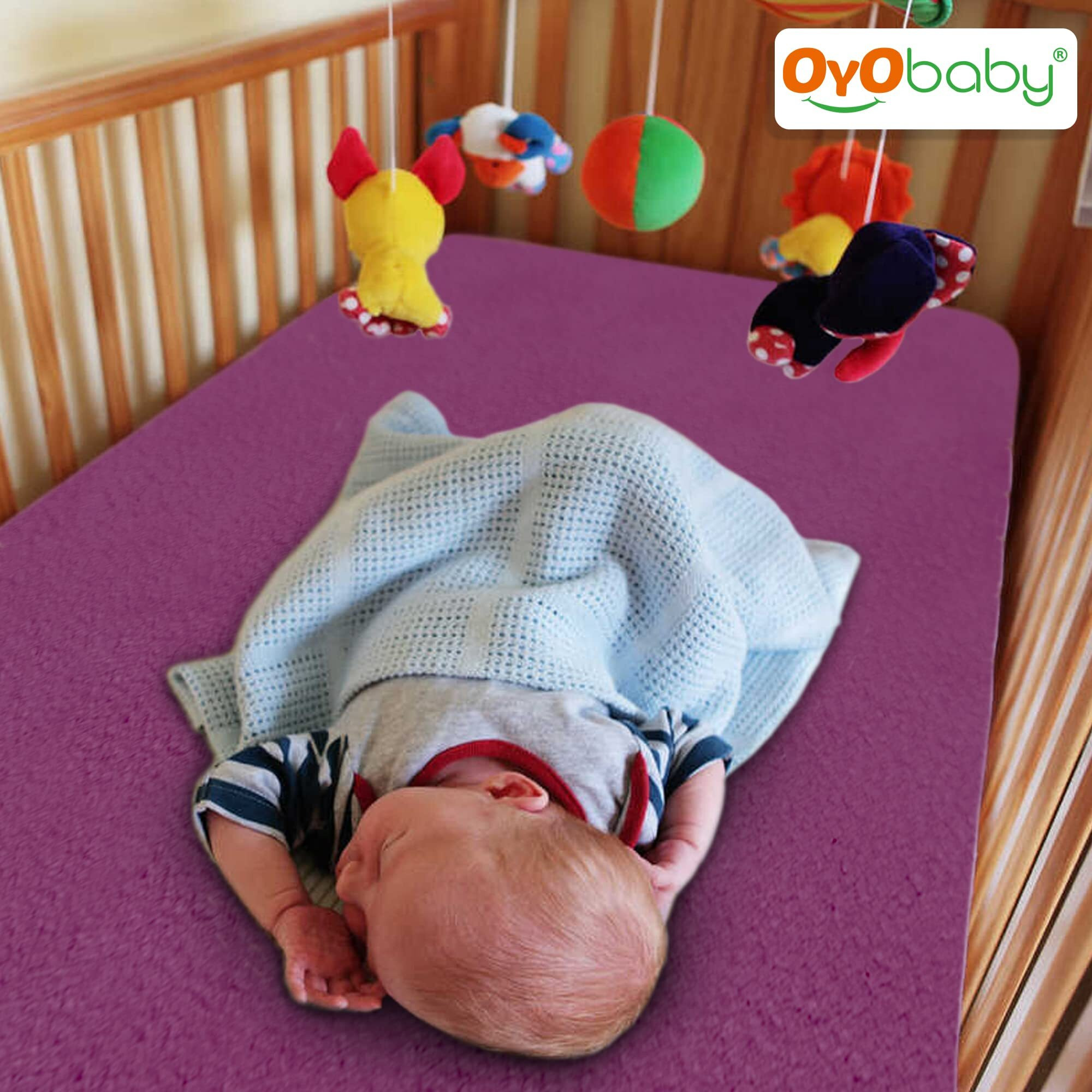 Oyo Baby Extra Absorbent Waterproof Baby Dry Sheet Small Size (70X50Cm) | Quick Dry Sheet For Bed Protector, Soft & Breathable | Rani Pink